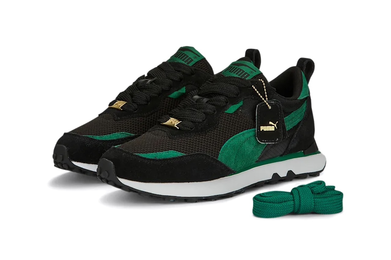PUMA Rider FV Archive Remastered New Sneaker Footwear Trainer Green Black Gold Shoe Running Rubber Outsole Hangtag Suede