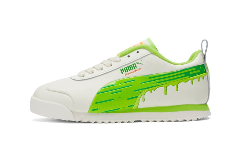 Nickelodeon PUMA Slime Collection Colaboração PUMA Suede PUMA Roma Verde Preto Branco Azul 21 de dezembro