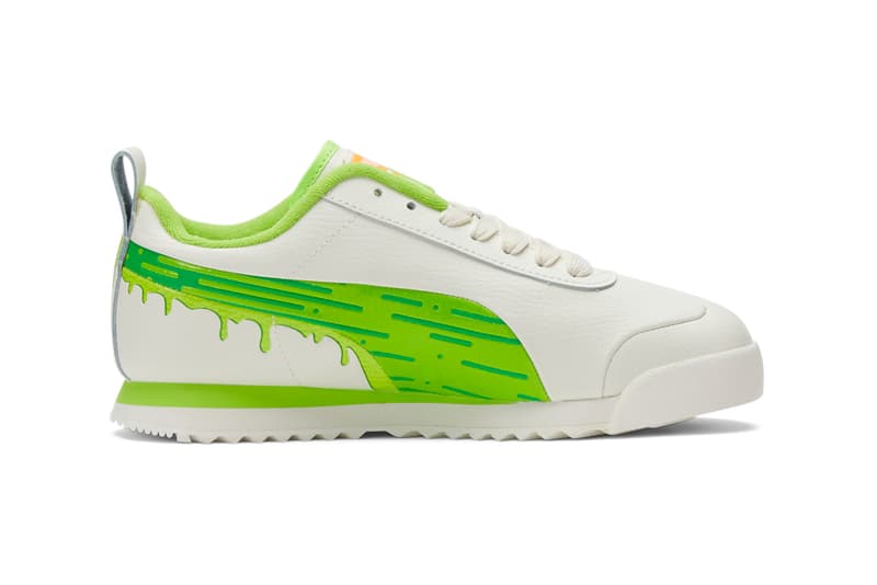PUMA e Nickelodeon se unem na coleção de tênis 'Slime' 11 Nickelodeon PUMA Slime Collection Colaboração PUMA Suede PUMA Roma Verde Preto Branco Azul 21 de dezembro