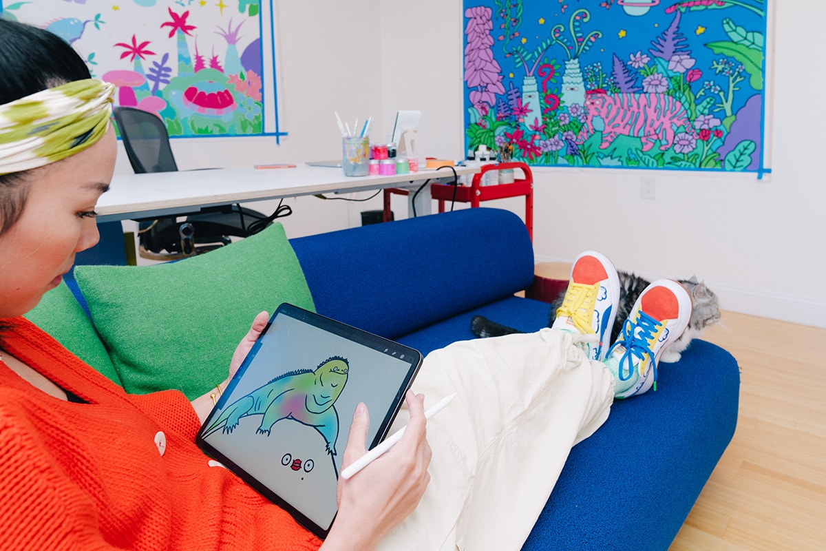 studio visits ton mak puma interview flabjacks suede mayu she moves us fuzzy cactus park happy doing nothing garden of rest