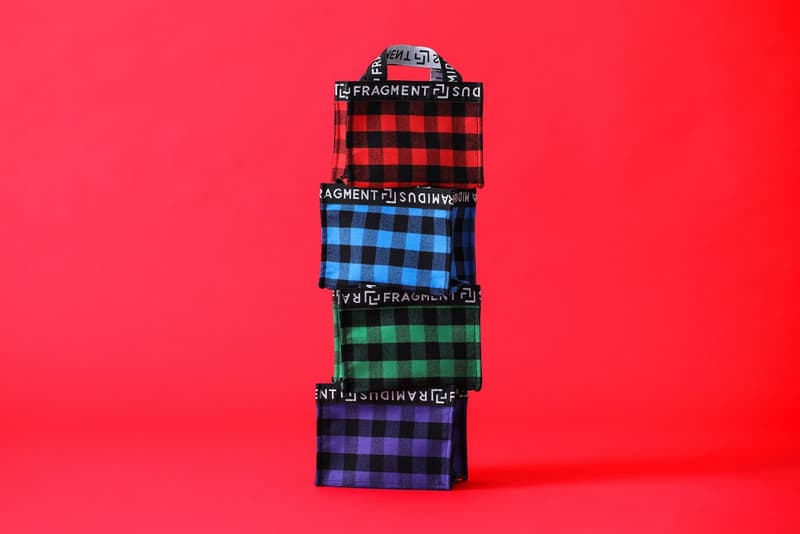 fragment design hiroshi fujiwara ramidus holiday 2022 tote bag collection plaid purple blue green red official release date info photos price store list buying guide