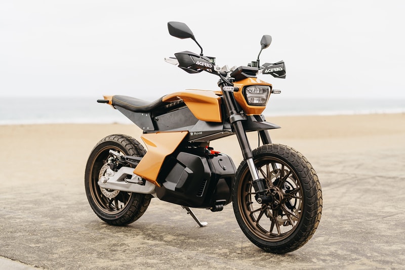 Ryvid Plans to Makes Two-wheeled EVs More Accessible ev motorcycle grey gold white