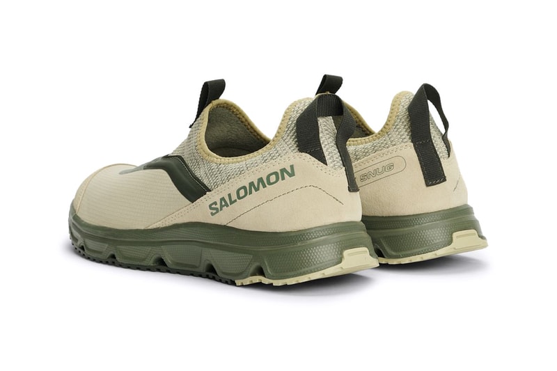Salomon RX Snug Black Green Winter Recovery Shoe Slip-On Grip Ripstop Sockliner Exploring Outerwear Fashion Footwear Sneakers