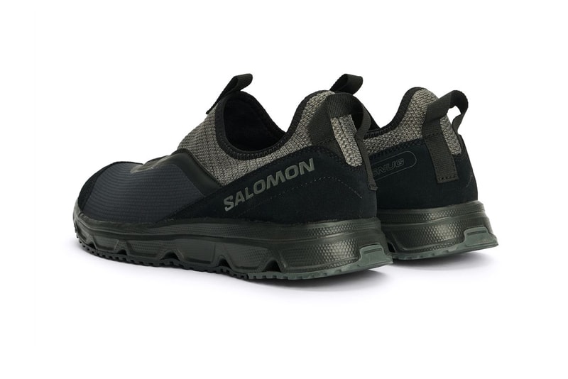 Salomon RX Snug Black Green Winter Recovery Shoe Slip-On Grip Ripstop Sockliner Exploring Outerwear Fashion Footwear Sneakers