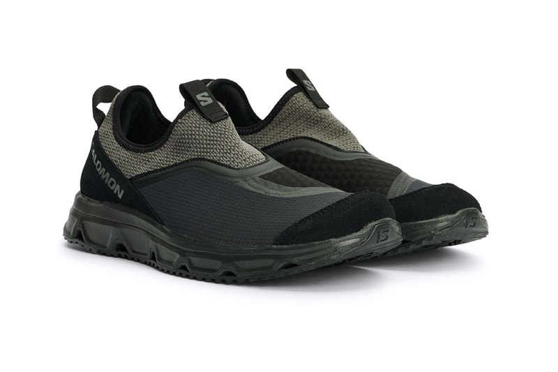 Salomon RX Snug Black Green Winter Recovery Shoe Slip-On Grip Ripstop Sockliner Exploring Outerwear Fashion Footwear Sneakers