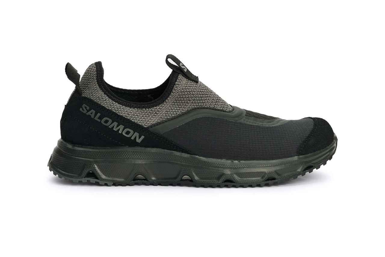 Salomon RX Snug Black Green Winter Recovery Shoe Slip-On Grip Ripstop Sockliner Exploring Outerwear Fashion Footwear Sneakers