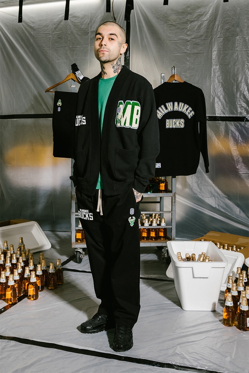 Standard Issue Tees Brings Ready-to-Wear Cardigans to Its Second NBA Collaborative Collection  Boston Celtics, Milwaukee Bucks, and the Cleveland Cavaliers  Golden State Warriors, Los Angeles Clippers, Los Angeles Lakers, Phoenix Suns, and the Philadelphia Sixers 76ers ben simmons lebron james kawhi leonard steph curry devin booker jimmy gorecki