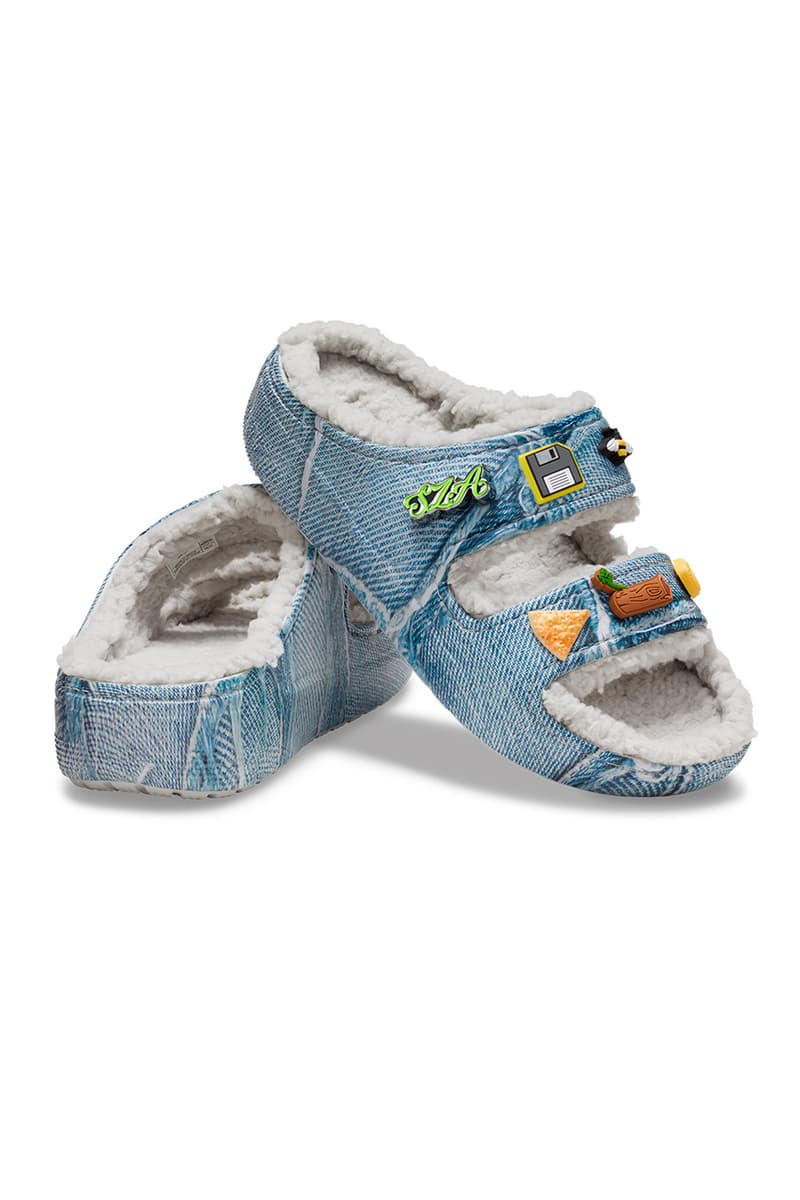 sza crocs Cozzzy Sandal Crush Clog y2k distressed denim release date info store list buying guide photos price 