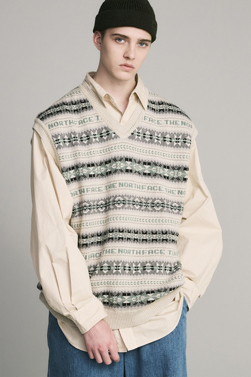 The North Face Purple Label Debuts Layered and Cozy SS23 Collection lookbooks nanamica fisherman vests rain jackets windbreakers sweaters chore jacket windproof waterproof