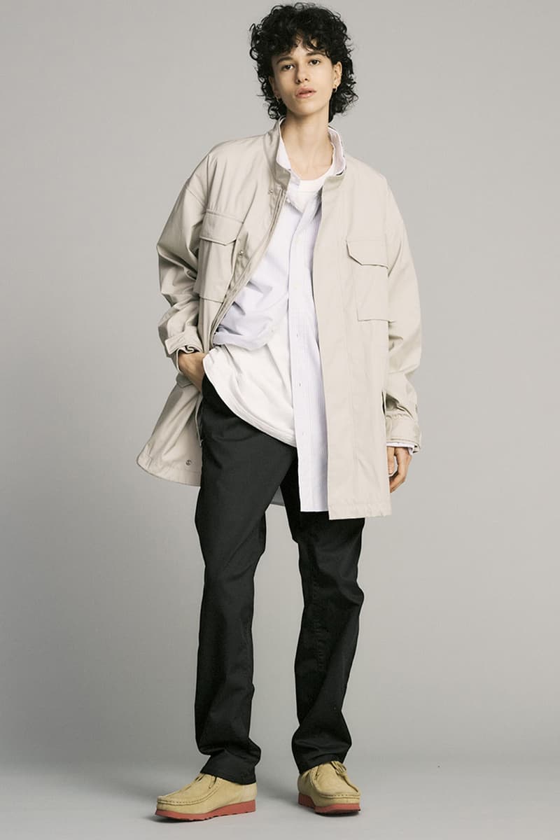 The North Face Purple Label Debuts Layered and Cozy SS23 Collection lookbooks nanamica fisherman vests rain jackets windbreakers sweaters chore jacket windproof waterproof