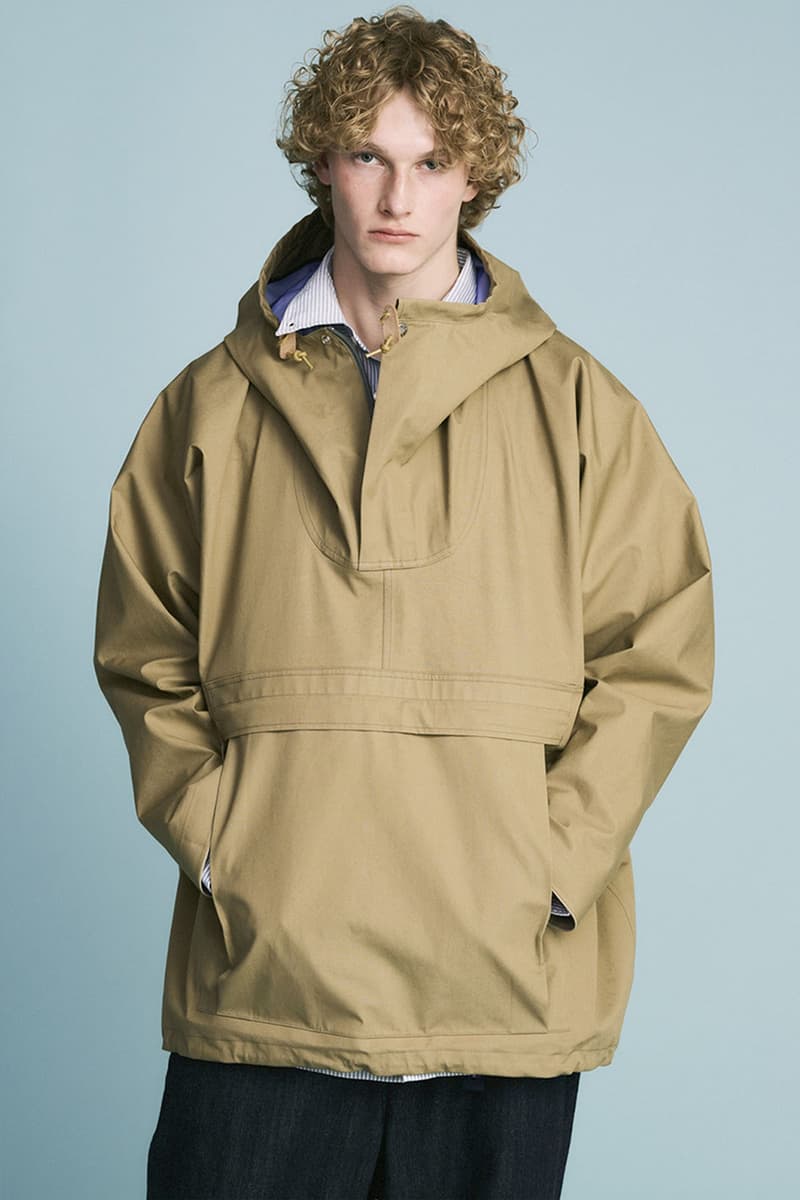 The North Face Purple Label Debuts Layered and Cozy SS23 Collection lookbooks nanamica fisherman vests rain jackets windbreakers sweaters chore jacket windproof waterproof