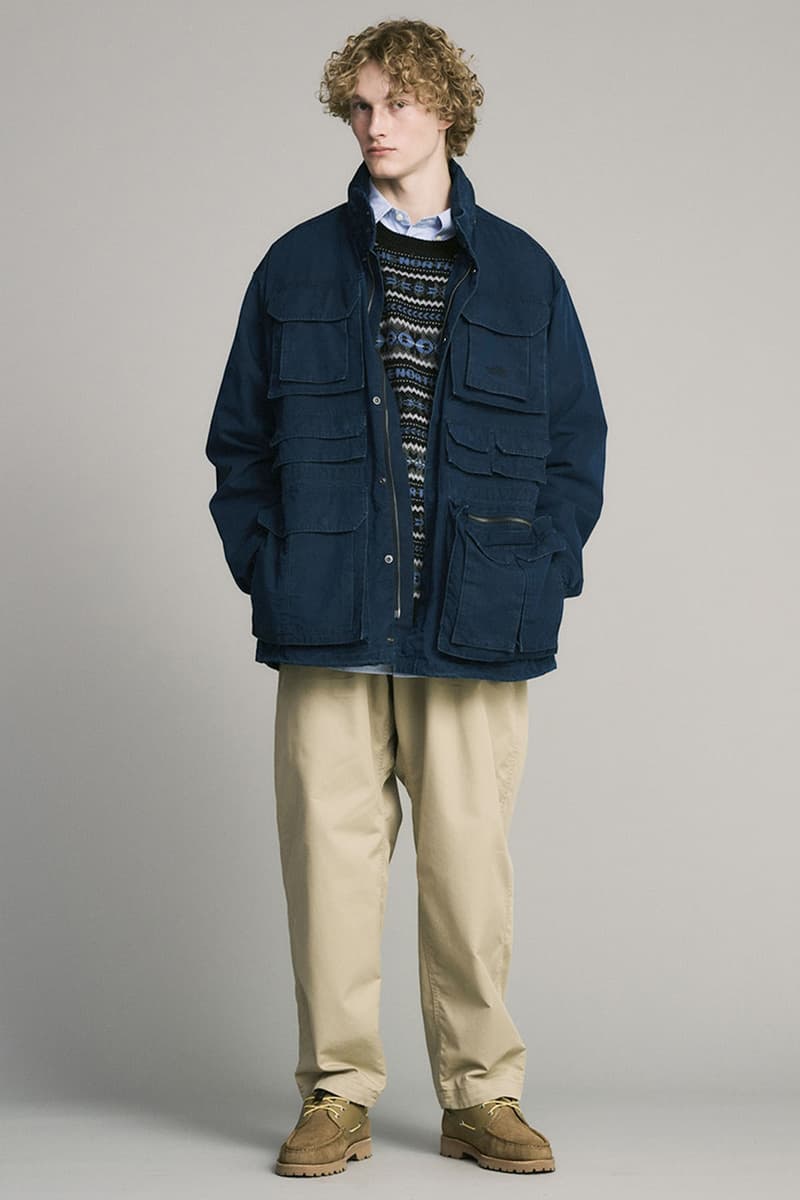 The North Face Purple Label Debuts Layered and Cozy SS23 Collection lookbooks nanamica fisherman vests rain jackets windbreakers sweaters chore jacket windproof waterproof