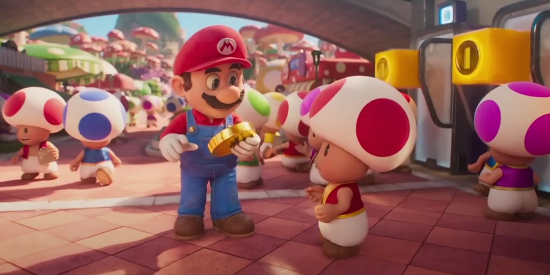 Nintendo Super Mario Bros Movie 1 Kamek figure & question cube scene NEW