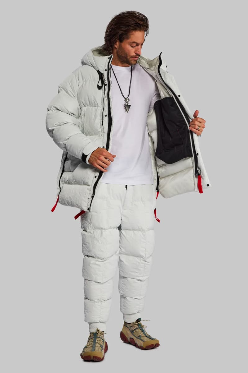 Vollebak Releases New Arctic-Ready "Titan" Collection with Winter Gear That Will Keep You Warm at -100°C nasa materials saturn icy moon parachute fabric british special forces fleece titan puffer velcof cuff adjsuters