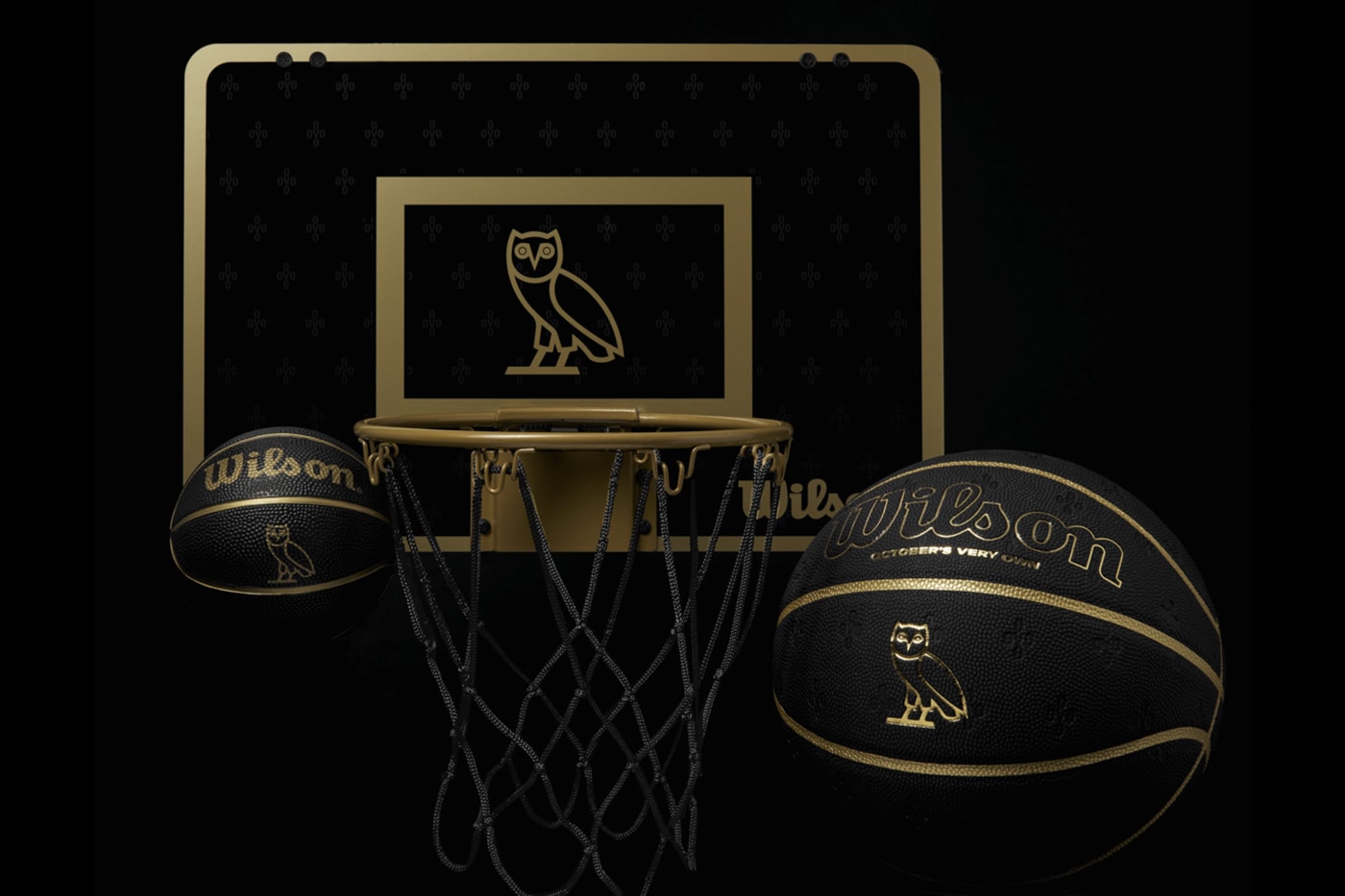 Wilson OVO octobers very own hoop basketball ball drake limited edition black gold release info date price