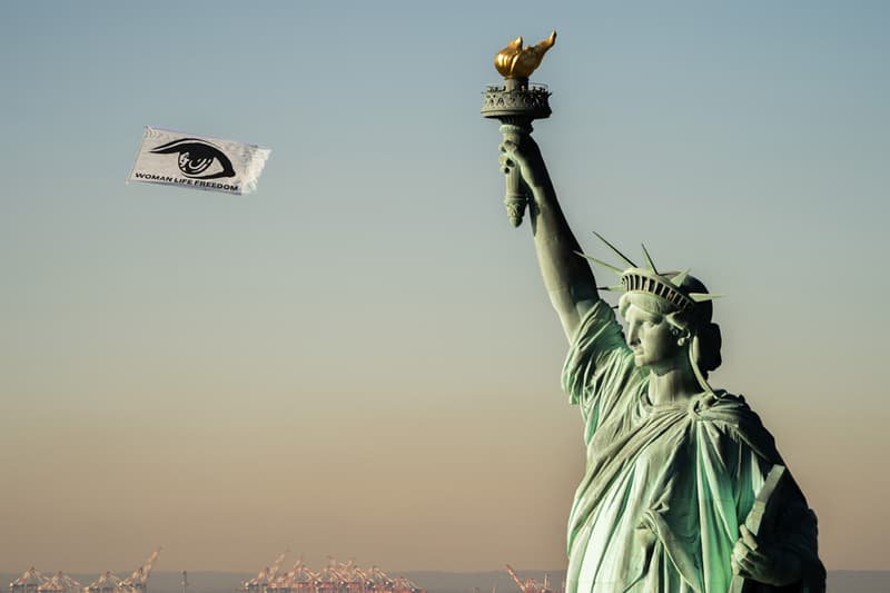 Woman Life Freedom 'Eyes on Iran' Installation NYC