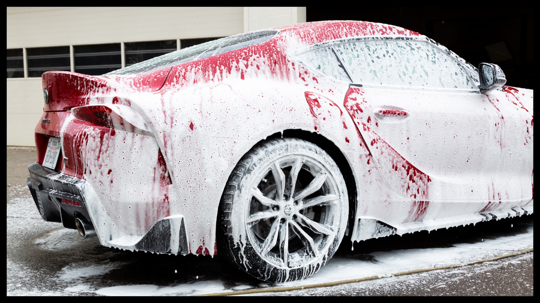 How to Detail a Car With the Toyota GR Supra Christina Roki red step by step wash car show