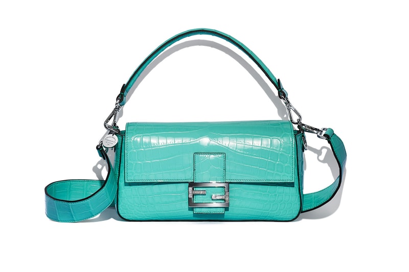 Fendi x Tiffany Nano Baguette Bag Light Blue Silk Sterling Silver Hard –  Madison Avenue Couture