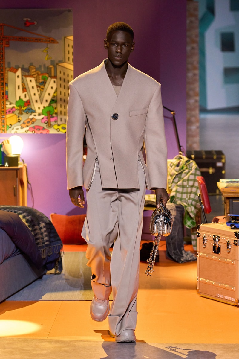 Louis Vuitton colm dillane kidsuper pfw fw23 collection paris fashion week fall winter 2023 virgil abloh youthful colors vivid vibrant rosalia