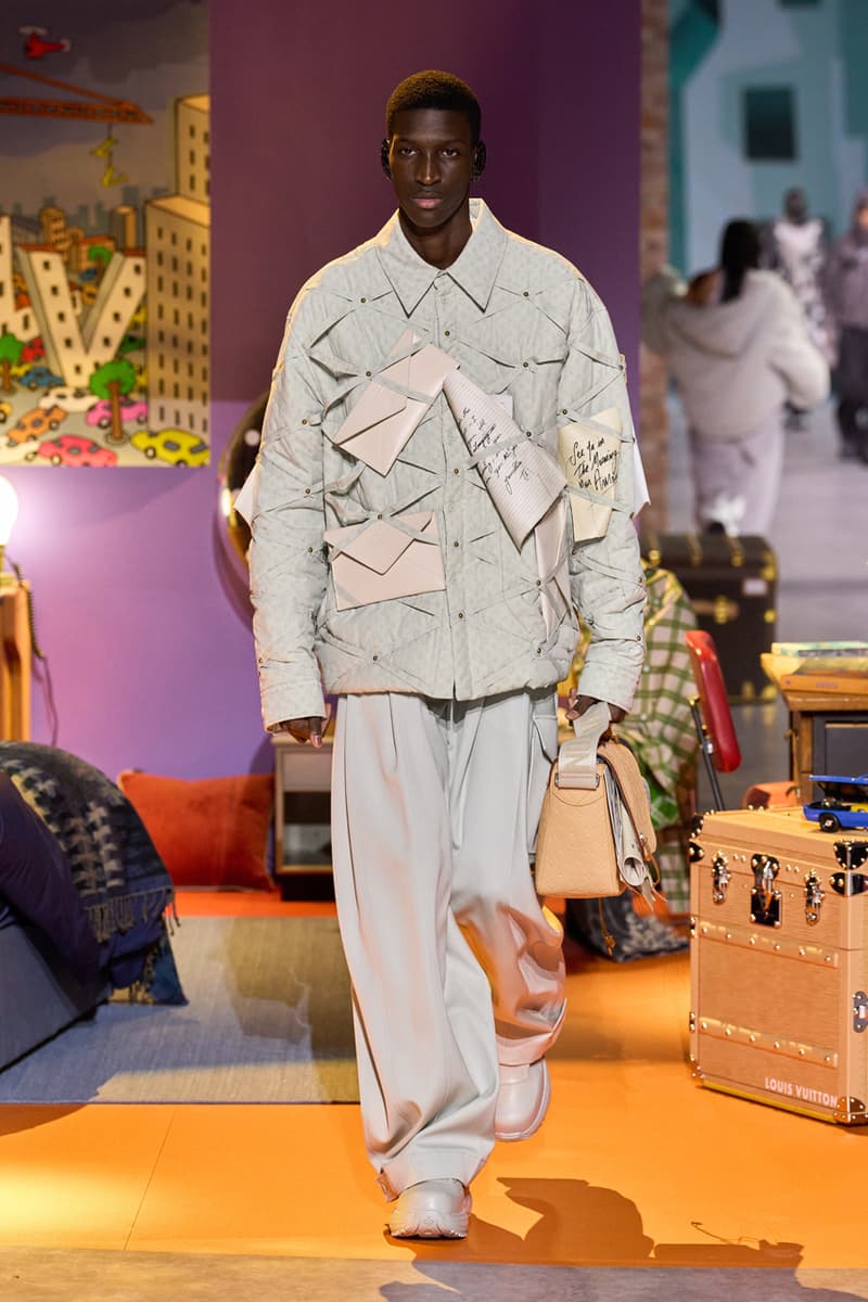 Louis Vuitton colm dillane kidsuper pfw fw23 collection paris fashion week fall winter 2023 virgil abloh youthful colors vivid vibrant rosalia