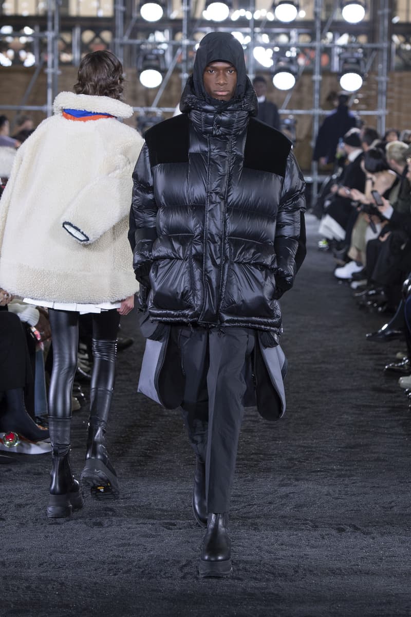 sacai Moncler fall winter 2023 collection menswear womenswear runway chitose Abe