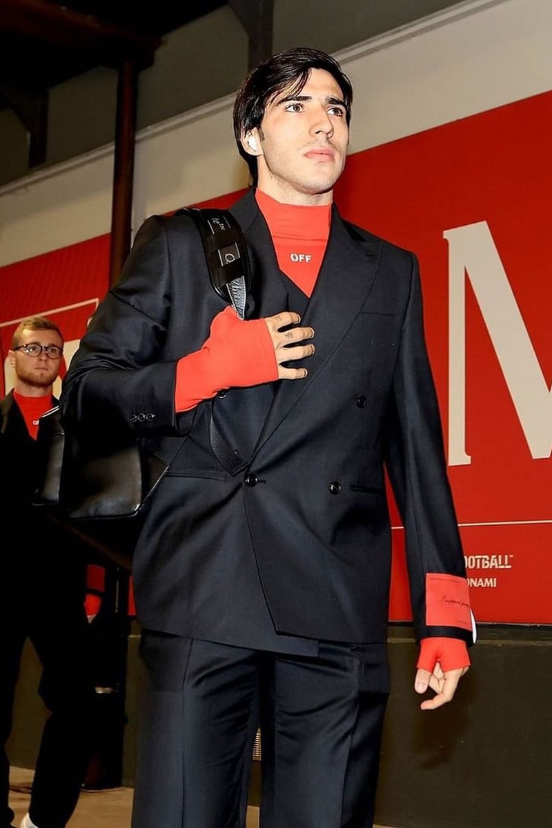 AC Milan Off-White Collaboration Football Soccer Fashion Virgil Abloh Serie A Blazer High-Neck T-Shirt Heart On Your Sleeve Campaign