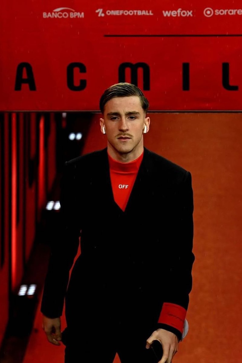AC Milan Off-White Collaboration Football Soccer Fashion Virgil Abloh Serie A Blazer High-Neck T-Shirt Heart On Your Sleeve Campaign