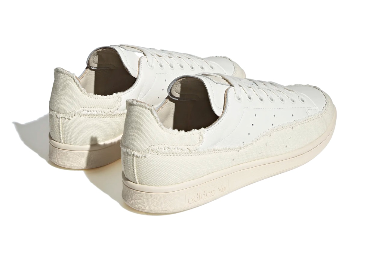 adidas Stan Smith Recon Three Stripe Sneaker Core White Cream White Shoe Trainer Footwear Fashion Style Rubber Outsole