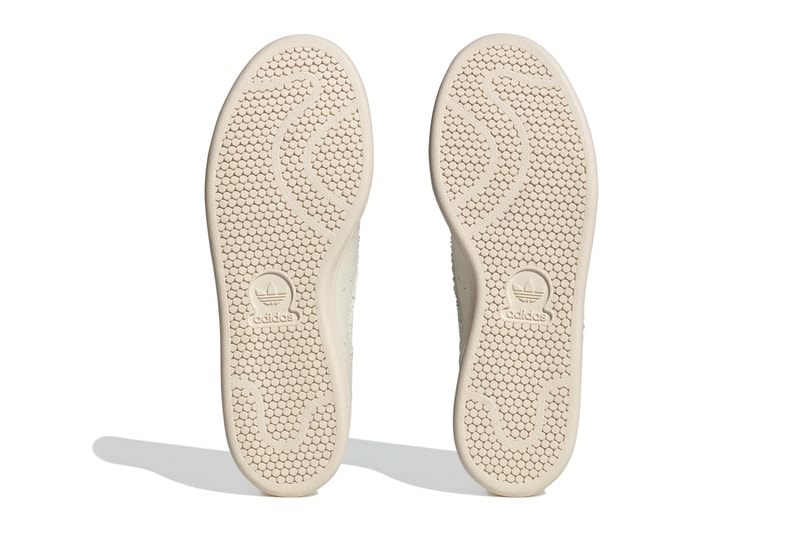 adidas Stan Smith Recon Three Stripe Sneaker Core White Cream White Shoe Trainer Footwear Fashion Style Rubber Outsole