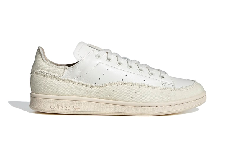 adidas Stan Smith Recon Three Stripe Sneaker Core White Cream White Shoe Trainer Footwear Fashion Style Rubber Outsole