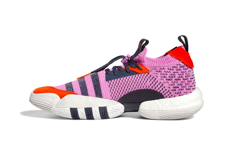 The adidas Trae Young 2 Surfaces in "Stratosphere" H06483 release info colorway nba basketball Pulse Lilac/Shadow Navy-Impact Orange three stripes atlanta hawks 