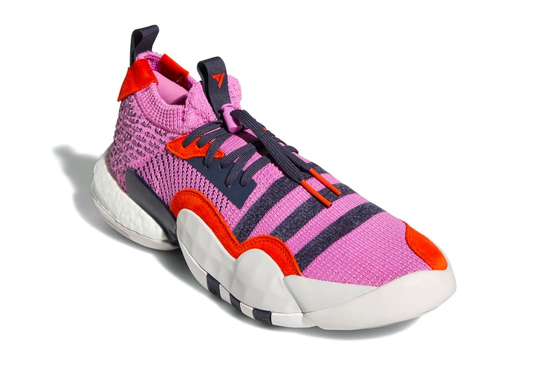 The adidas Trae Young 2 Surfaces in "Stratosphere" H06483 release info colorway nba basketball Pulse Lilac/Shadow Navy-Impact Orange three stripes atlanta hawks 