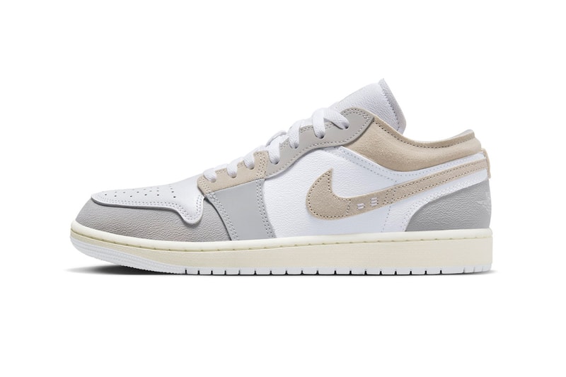 Air Jordan 1 Low Craft Gets Outfitted in "Tech Grey" jordan brand release info DN1635-002 Light Orewood Brown-White-Sail summer 2023 michael jordan low top shoes