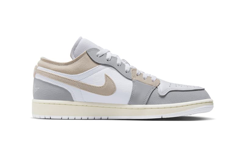 Air Jordan 1 Low Craft Gets Outfitted in "Tech Grey" jordan brand release info DN1635-002 Light Orewood Brown-White-Sail summer 2023 michael jordan low top shoes