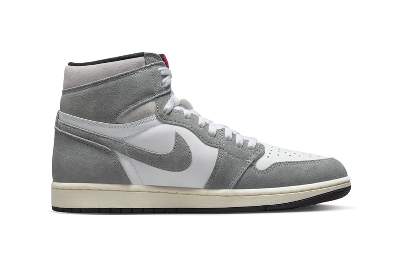 air michael jordan brand 1 high og washed black fire red light smoke grey sail DZ5485 051 official release date info photos price store list buying guide DZ5485-051 washed heritage black and smoke grey