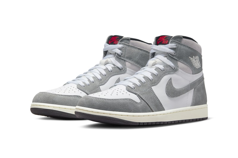 air michael jordan brand 1 high og washed black fire red light smoke grey sail DZ5485 051 official release date info photos price store list buying guide DZ5485-051 washed heritage black and smoke grey