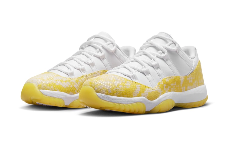 Official Images of the Air Jordan 11 Low "Yellow Snakeskin"