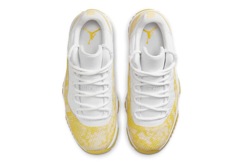Air Jordan 11 Low "Yellow Snakeskin" AH7860-107 release info white your yellow sail may 11 2023 jordan brand michael jordan low top basketball shoes