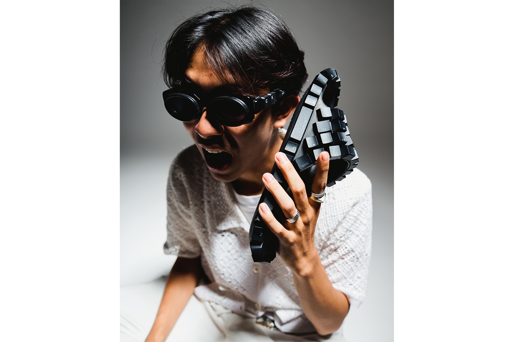 Alfaz skatesuckers Button Network keyboard art fashion interview Upcycled Upcycling Indonesia Photoshoot lookbook y2k style