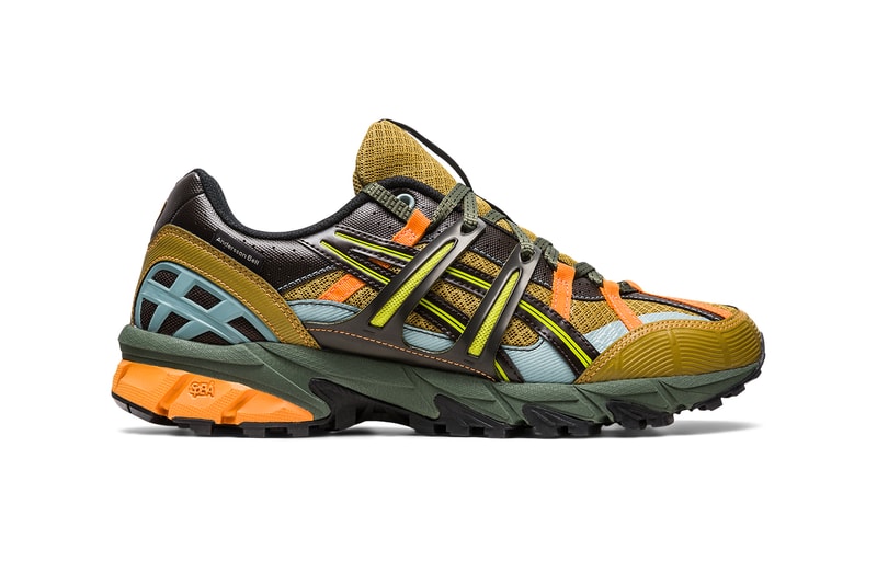 Andersson bell asics third collaboration world animal plant species black green olive oil dark brown bright rose evergreen release info date price