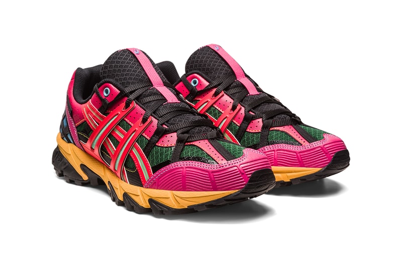 Andersson bell asics third collaboration world animal plant species black green olive oil dark brown bright rose evergreen release info date price