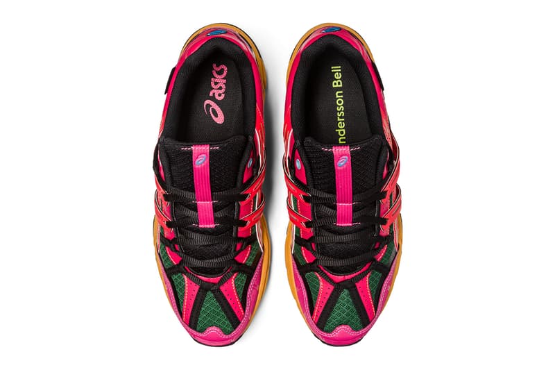 Andersson bell asics third collaboration world animal plant species black green olive oil dark brown bright rose evergreen release info date price