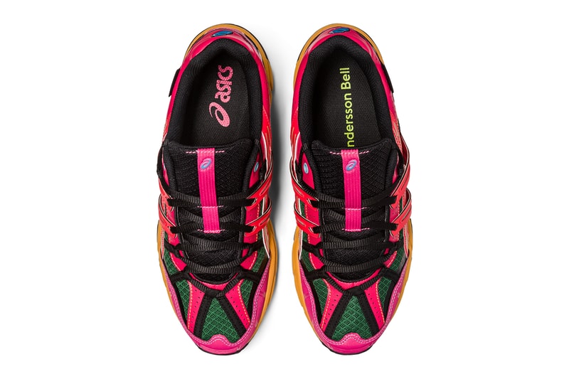 Andersson bell asics third collaboration world animal plant species black green olive oil dark brown bright rose evergreen release info date price