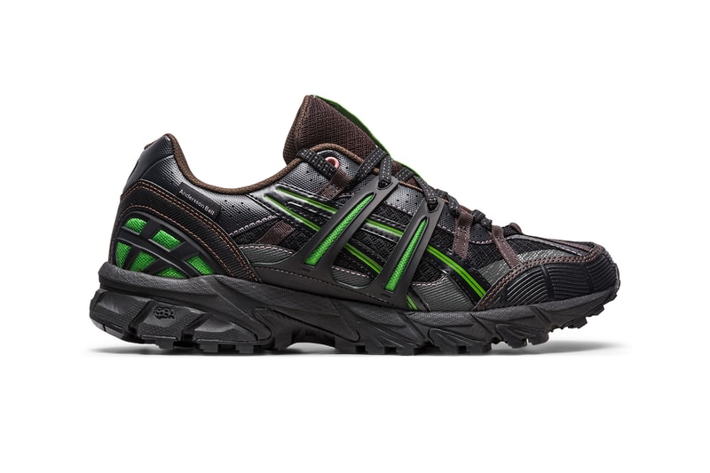 Andersson bell asics third collaboration world animal plant species black green olive oil dark brown bright rose evergreen release info date price