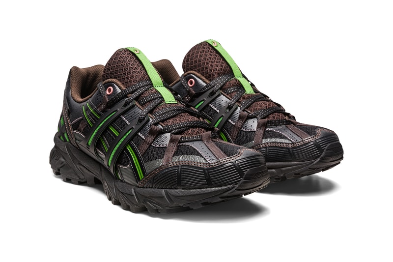 Andersson bell asics third collaboration world animal plant species black green olive oil dark brown bright rose evergreen release info date price