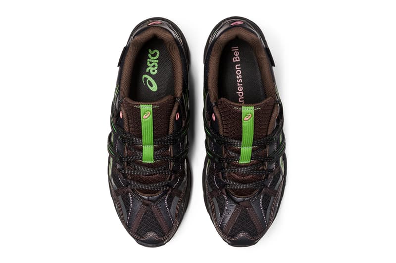 Andersson bell asics third collaboration world animal plant species black green olive oil dark brown bright rose evergreen release info date price