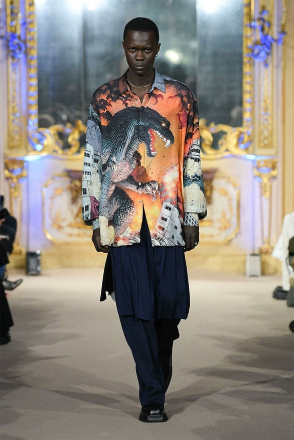 Dhruv Kapoor Godzilla movie film Milan Fashion Week Fall Winter 2023 FW23 Runway Show MFW Mens Menswear