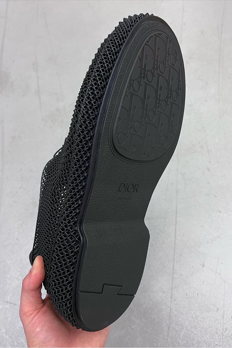 Thibo Denis dior men winter 2023 collection grid weave black leather release info closer look