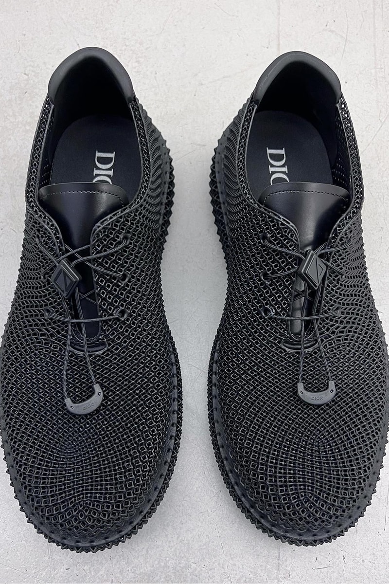 Thibo Denis dior men winter 2023 collection grid weave black leather release info closer look