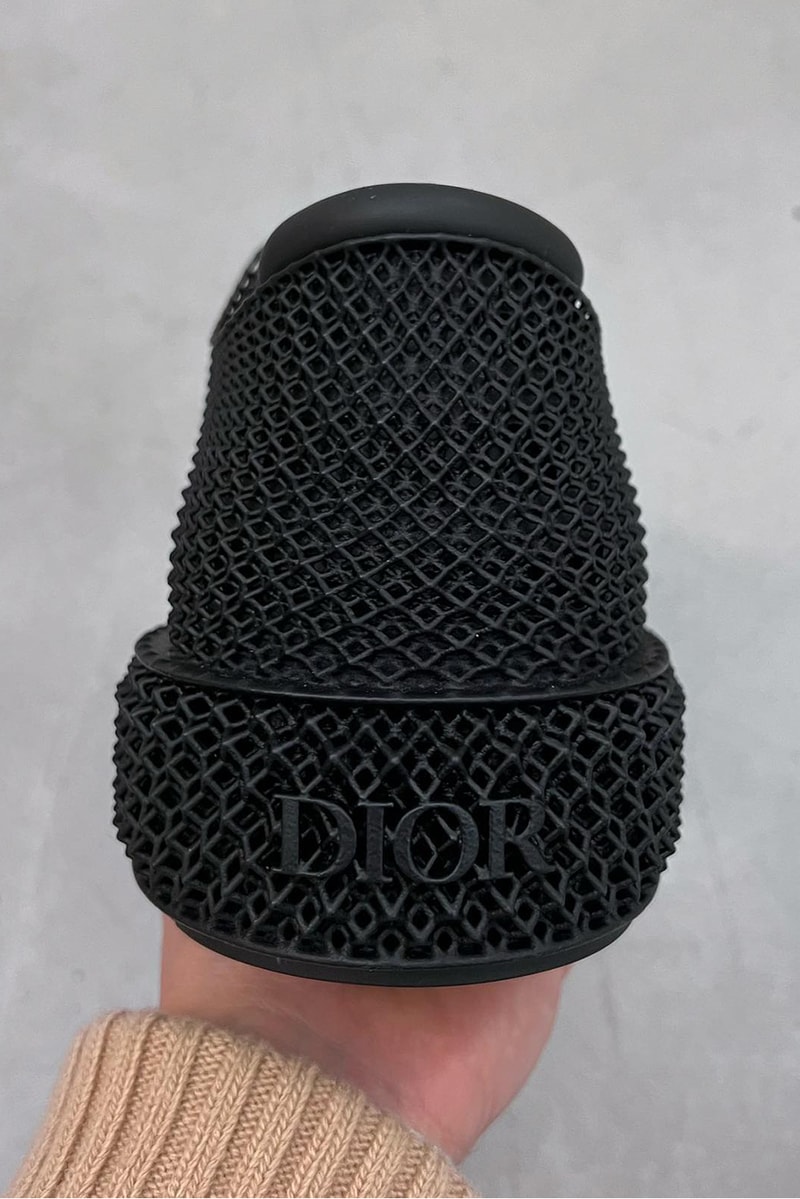 Thibo Denis dior men winter 2023 collection grid weave black leather release info closer look
